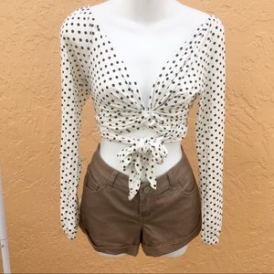 Crop polka dot top
